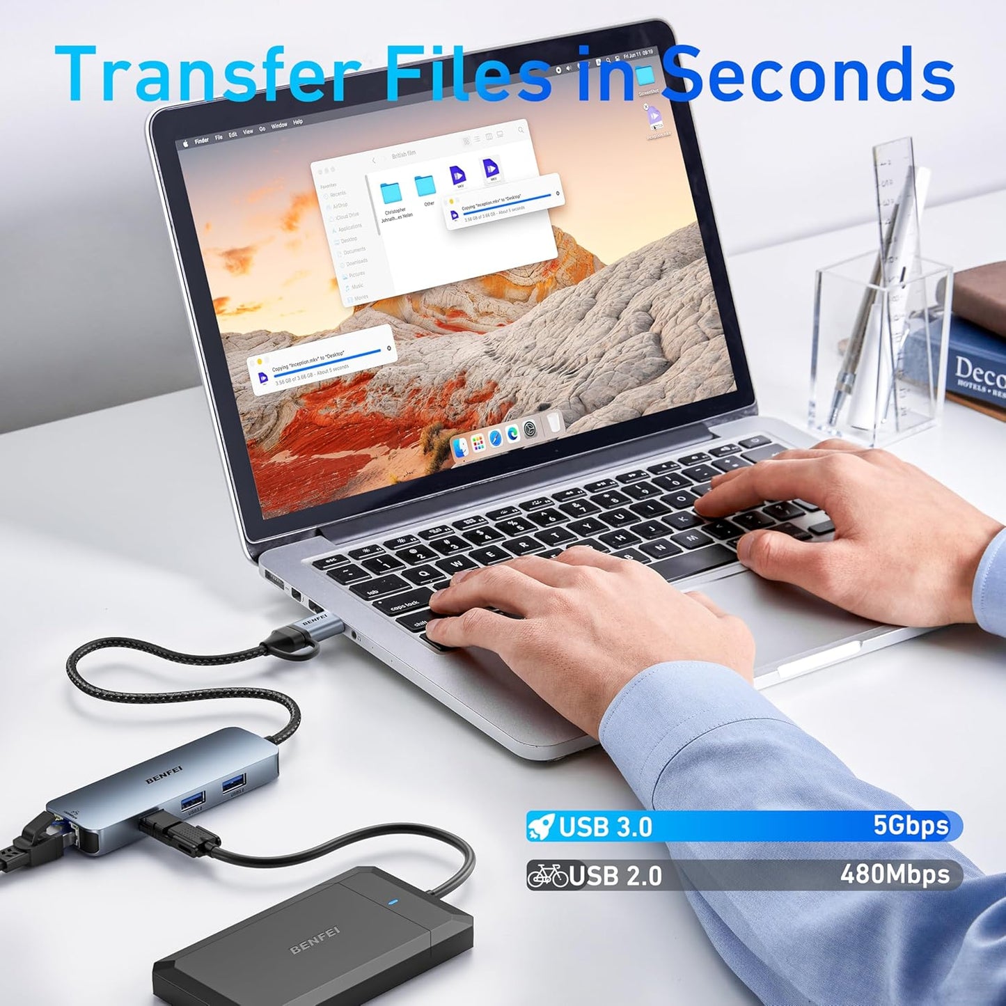BENFEI USB-C USB 3.0 5 in 1 Hub