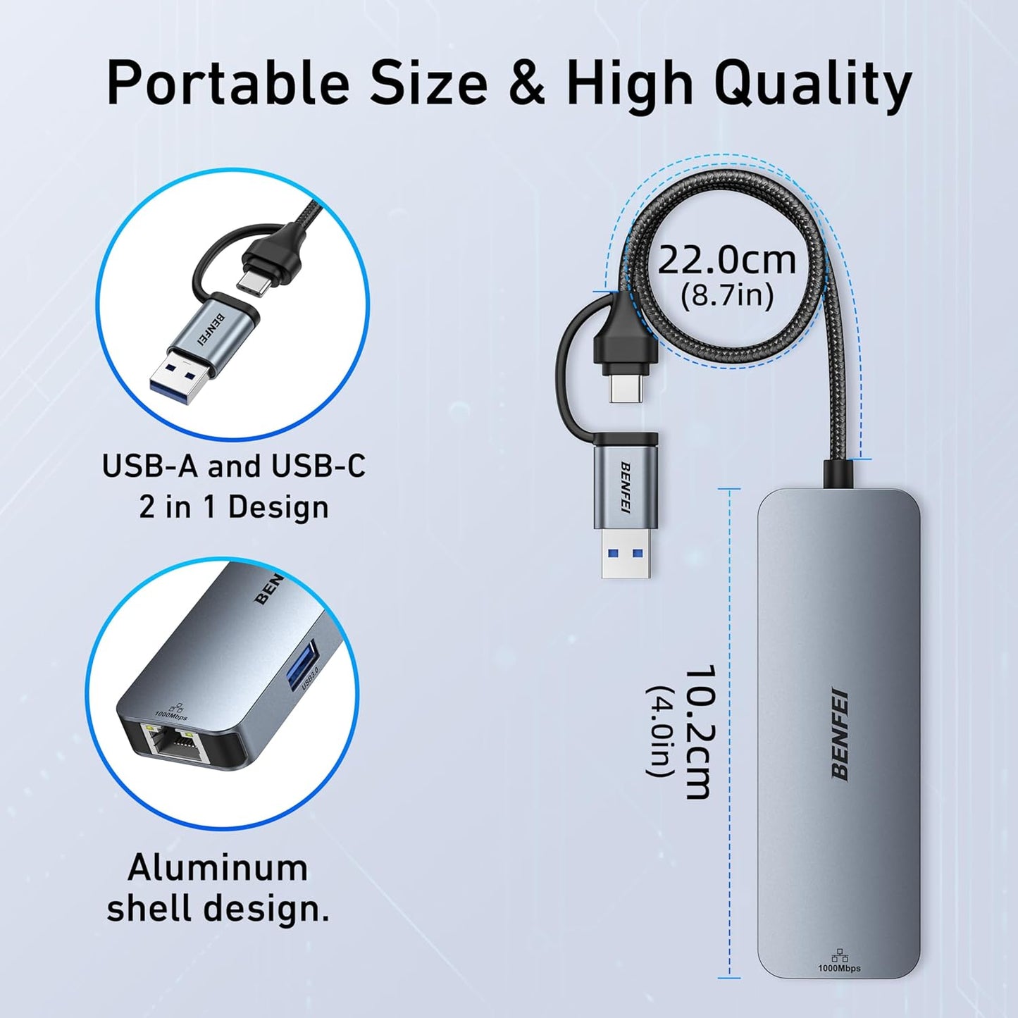BENFEI USB-C USB 3.0 5 in 1 Hub