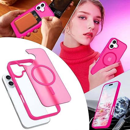 iPhone 16 Plus Magnetic Translucent Matte Skin Case